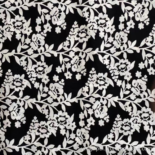 Beliebter 45S gewebter 100%Rayon Vibrane Blumendruckstoff